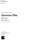 Kenmore Elite 7.3 cu. ft. Electric Dryer - White Owner's Manual