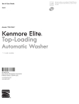 Kenmore Elite 5.2 cu. ft. Top-Load Washer w/ Steam & Ultra Wash Cycle - Metallic Silver ENERGY STAR Owner's Manual