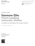 Kenmore Elite 5.2 cu. ft. Front-Load Washer - Metallic Silver ENERGY STAR Owner's Manual