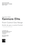 Kenmore Elite 4.5 cu. ft. Self-Clean Gas True Convection Range - Stainless Steel Owner's Manual