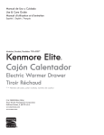 Kenmore Elite 30'' Warming Drawer - Stainless Steel Owner's Manual (Espanol)