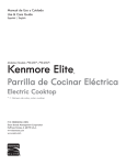 Kenmore Elite 30'' Electric Cooktop - Black Owner's Manual (Espanol)