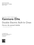 Kenmore Elite 27'' Double Wall Oven Owner's Manual