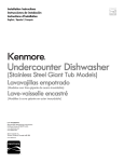 Kenmore Elite 24'' Built-In Dishwasher - Panel Ready 12776 ENERGY STAR Installation Guide