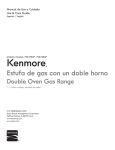 Kenmore 5.8 cu. ft. Double-Oven Gas Range - Black Owner's Manual (Espanol)