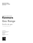 Kenmore 5.0 cu. ft. Freestanding Gas Range w/Variable Self-Clean; - Black Owner's Manual