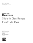 Kenmore 4.5 cu. ft. Slide-In Gas Range - White Owner's Manual