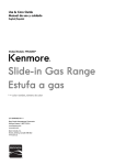 Kenmore 4.5 cu. ft. Slide-In Gas Range - Stainless Steel Owner's Manual (Espanol)