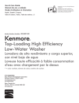 Kenmore 4.3 cu. ft. Top Load Washer w/ Exclusive Triple Action Impeller - White 25132 Owner's Manual (Espanol)