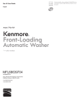 Kenmore 4.3 cu. ft. Front-Load Washer ENERGY STAR Owner's Manual