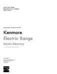 Kenmore 4.2 cu. ft. Self-Clean Drop-In Electric Range - Black Owner's Manual