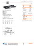 Kenmore 36'' Sealed Gas Cooktop 3243 Specifications