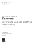 Kenmore 30'' Electric Cooktop - Black Owner's Manual (Espanol)