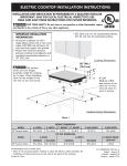 Kenmore 30'' Electric Cooktop - Black Installation Guide