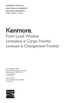 Kenmore 3.9 cu. ft. Front-Load Washer - White ENERGY STAR Installation Guide