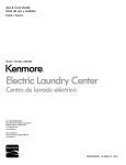 Kenmore 27'' Laundry Center w/ Electric Dryer Specifications