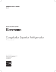 Kenmore 24 cu. ft. Top-Freezer Refrigerator w/ Internal Water Dispenser - Black Owner's Manual (Espanol)