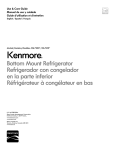 Kenmore 22.1 cu. ft. French-Door Bottom-Freezer Refrigerator w/Internal Dispenser - Stainless Steel Owner's Manual