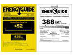 Kenmore 21 cu. ft. Top Freezer Refrigerator w/ Humidity-Controlled Crispers - Biscuit Energy Guide