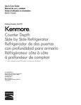 Kenmore 21 cu. ft. Counter-Depth Side-by-Side Refrigerator - Black Owner's Manual (Espanol)
