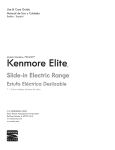 Kenmore ELITE 790.4107 User's Manual