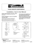 Kenmore 72785 User's Manual