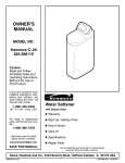 Kenmore 625.38811 User's Manual