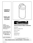 Kenmore 625.34857 User's Manual