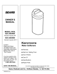 Kenmore 625.34835 User's Manual