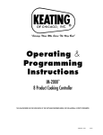 Keating Of Chicago IM-2000 User's Manual