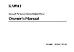 Kawai CP205/CP185 User's Manual