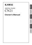 Kawai CN21 User's Manual