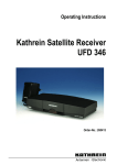 Kathrein UFD 346 User's Manual