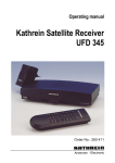 Kathrein UFD 345 User's Manual