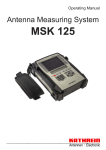Kathrein MSK 125 User's Manual