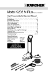 Karcher K205 User's Manual