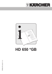 Karcher HD 650 *GB User's Manual