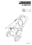 Karcher G 2800 OH User's Manual