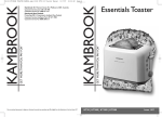 Kambrook KT50 User's Manual