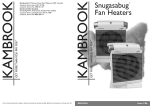 Kambrook KFH35/36 User's Manual
