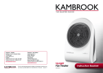 Kambrook Fan KFH310 User's Manual