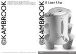 Kambrook KUR10 User's Manual