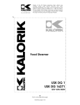 Kalorik USK DG 1 User's Manual