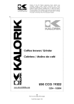 Kalorik USK CCG080626 User's Manual