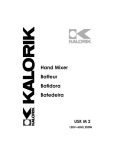 Kalorik - Team International Group Mixer USK M 2 User's Manual