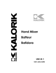 Kalorik - Team International Group Mixer USK M 1 User's Manual