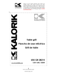 Kalorik - Team International Group Kitchen Grill USK GR 28215 User's Manual