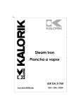 Kalorik - Team International Group Iron USK DA 31750 User's Manual