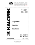 Kalorik - Team International Group Hot Beverage Maker USK JK 20744 User's Manual