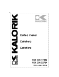 Kalorik - Team International Group Coffeemaker USK CM 17442 User's Manual